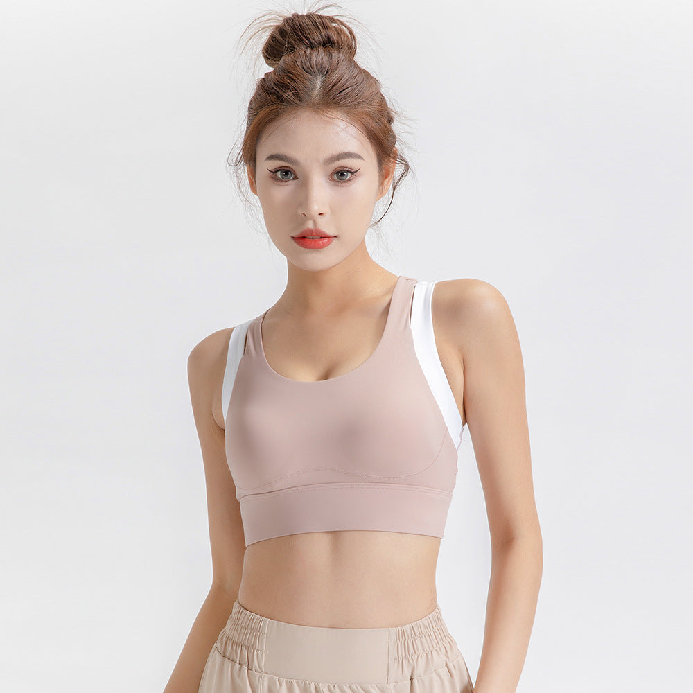 Contrast insert sports bra