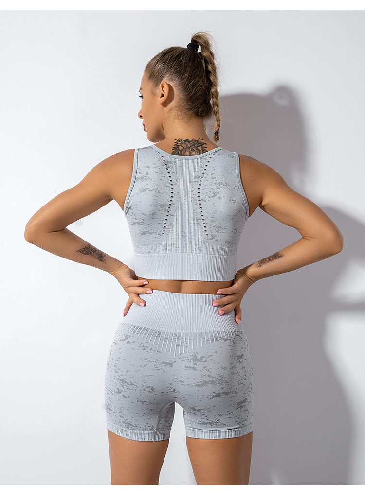 Marl effect sports bra