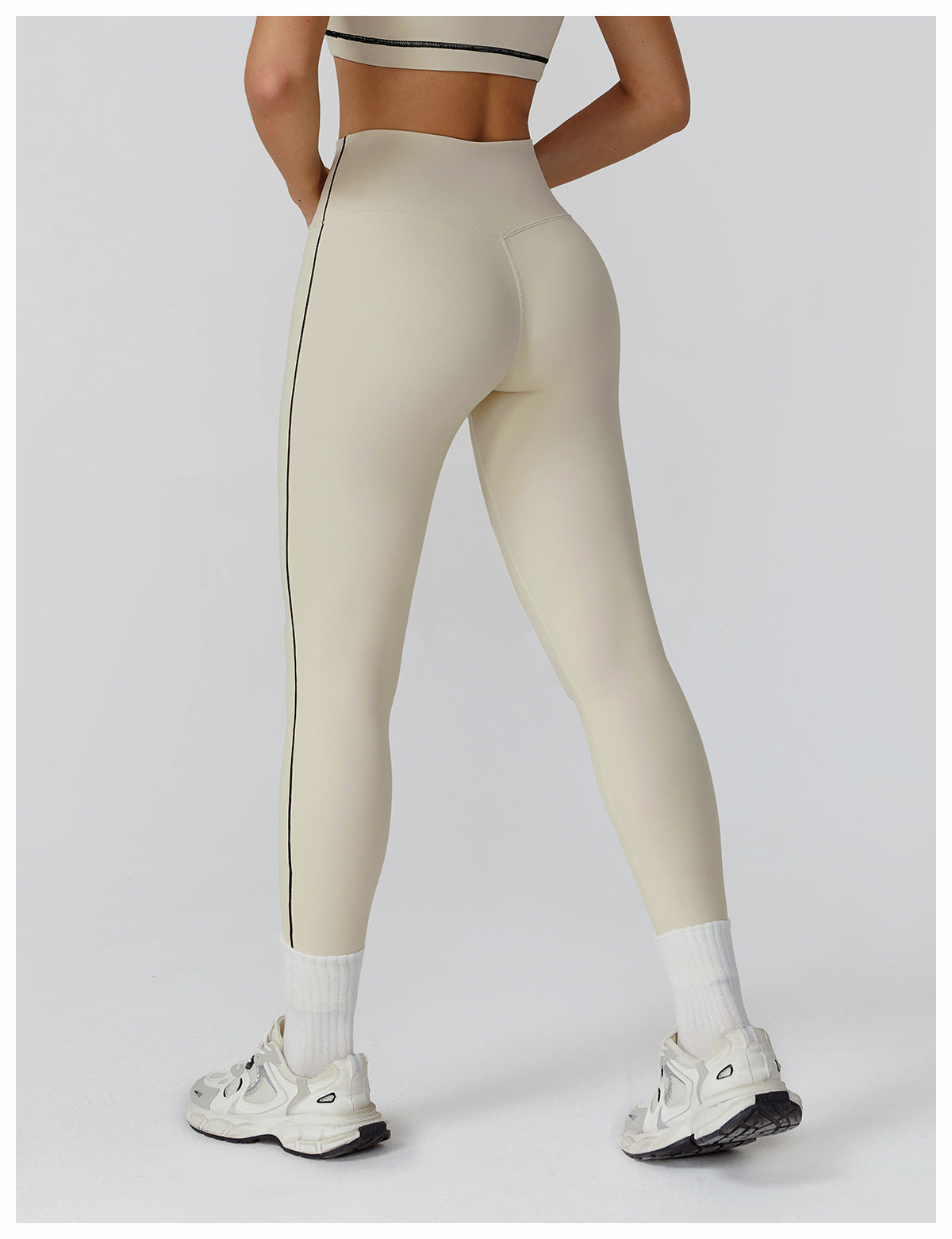 Contrast piping leggings