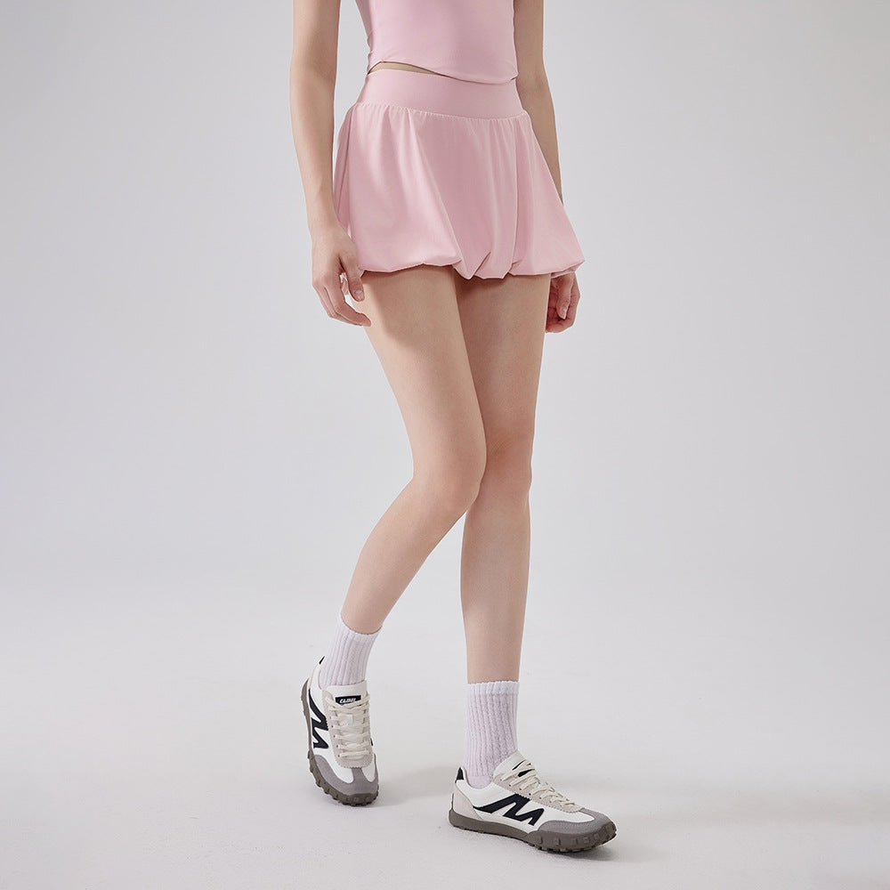 Balloon hem tennis skirt