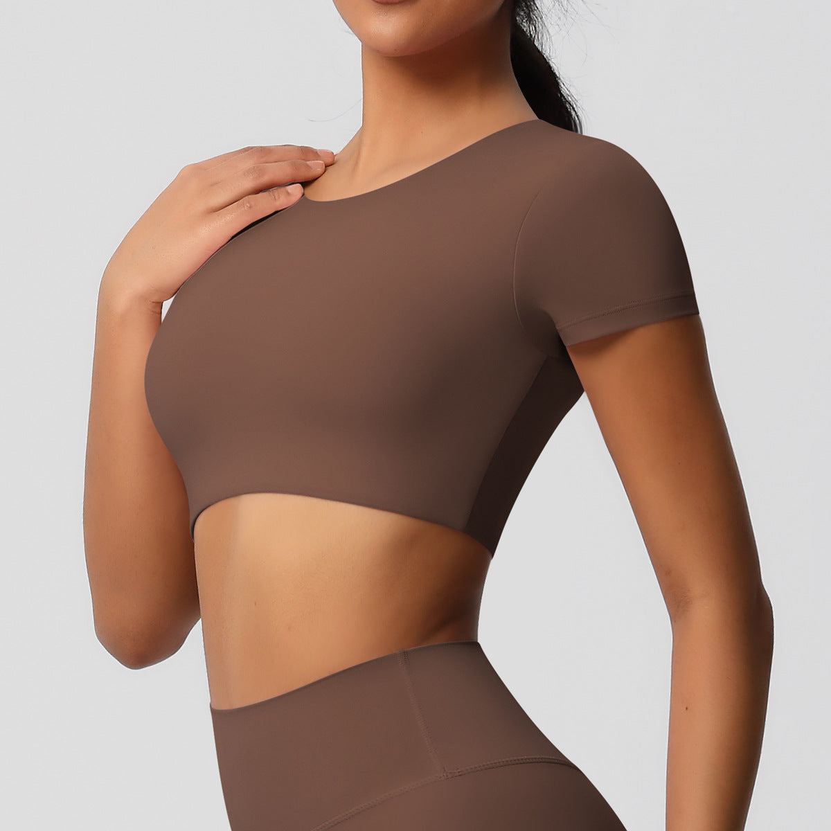 Short sleeve cropped top