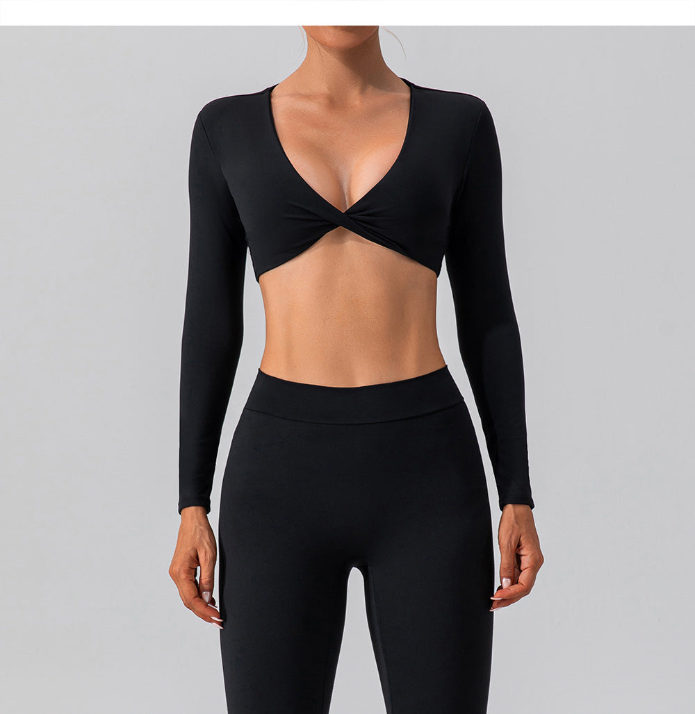 Twisted front cropped top