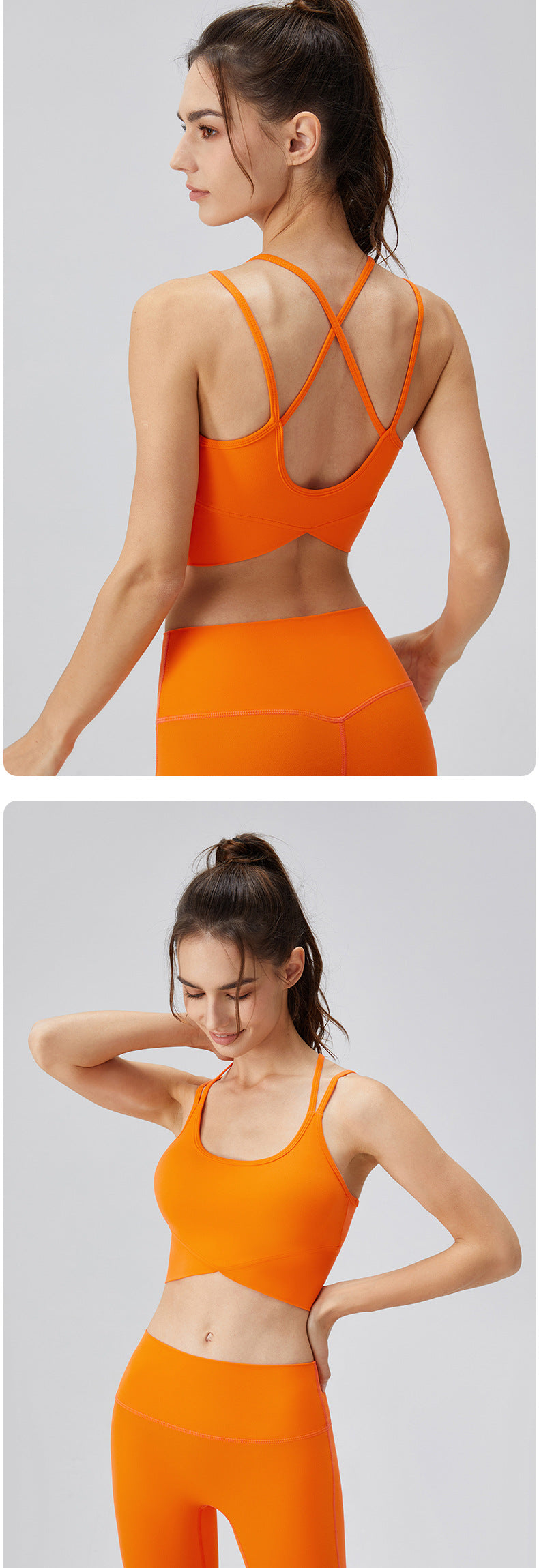 Double strap sports bra