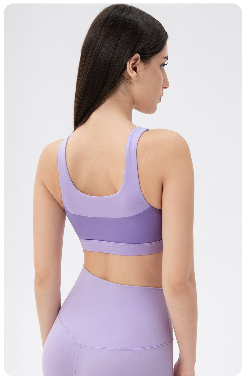 Colour block sports bra