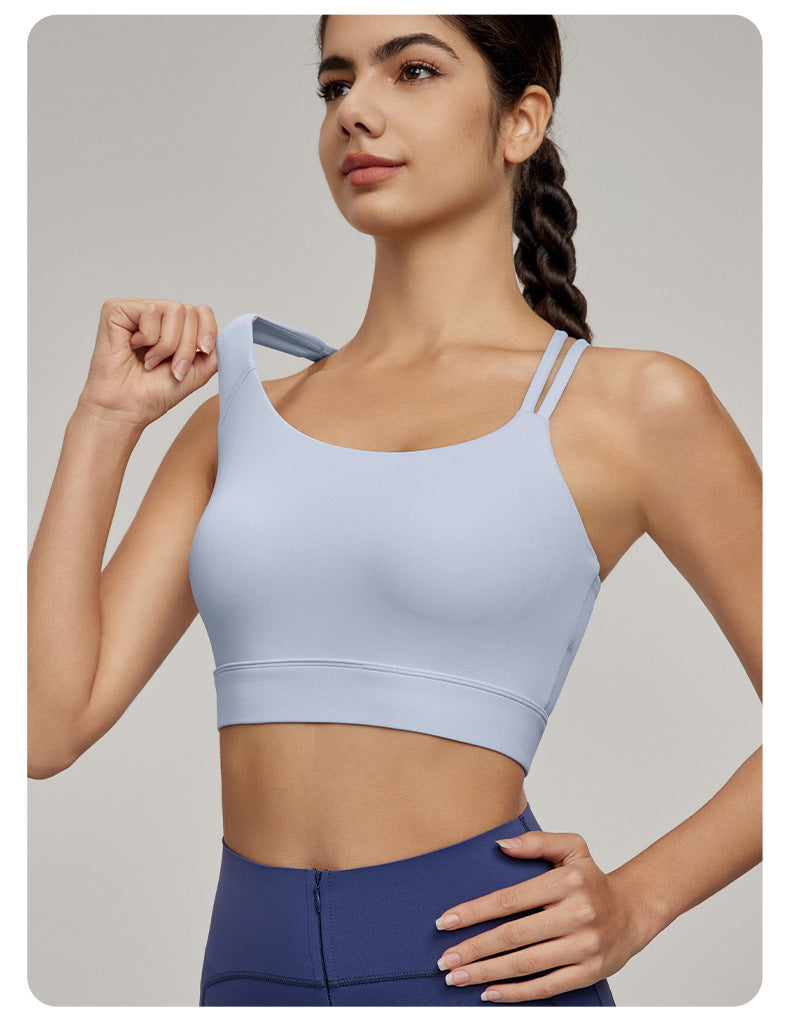 Cross back sports bra