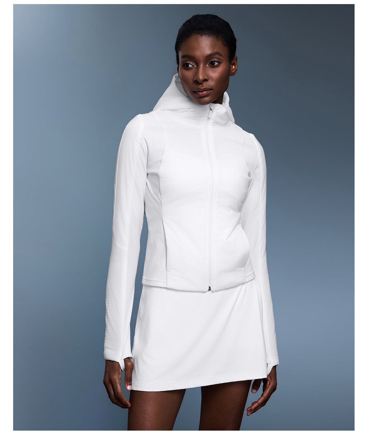 Light weight hooded jacket