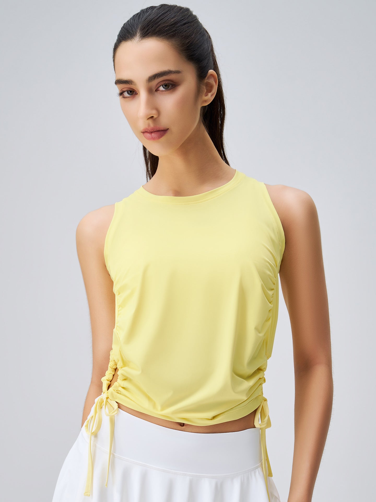 Drawstring top