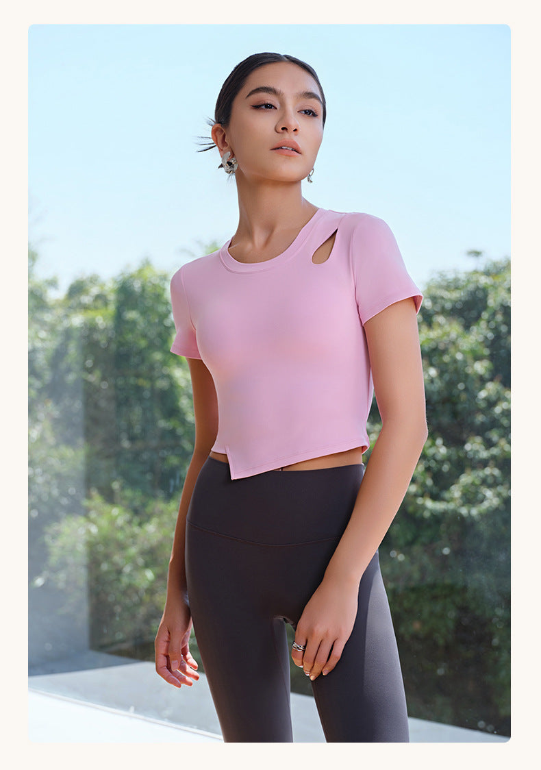 Asymmetric hem top