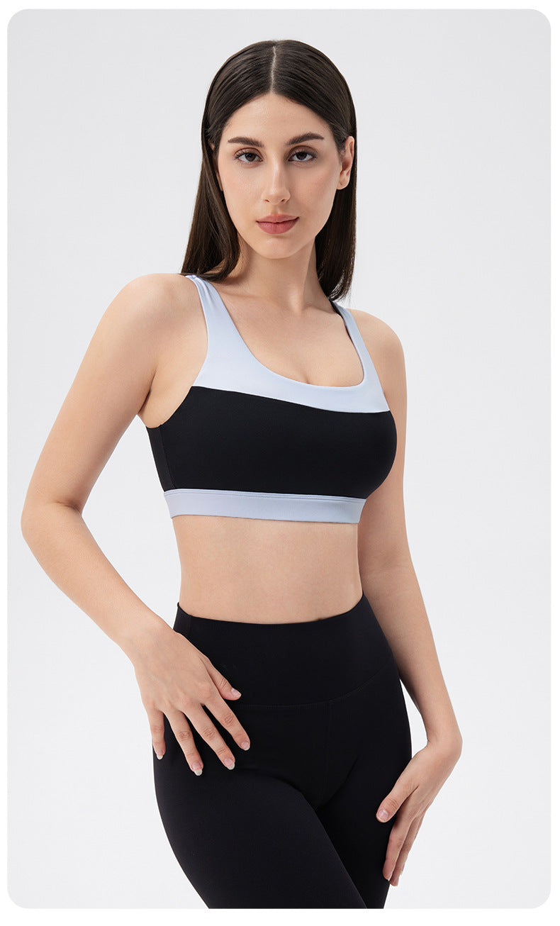 Colour block sports bra