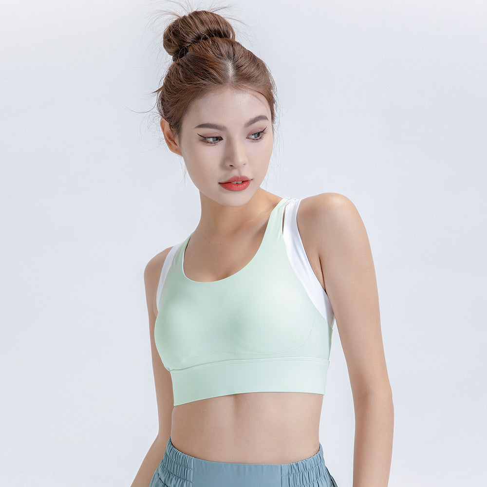 Contrast insert sports bra