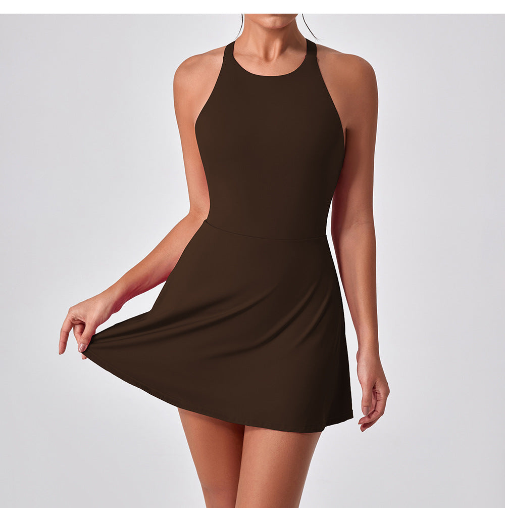 Cross back fitness dress