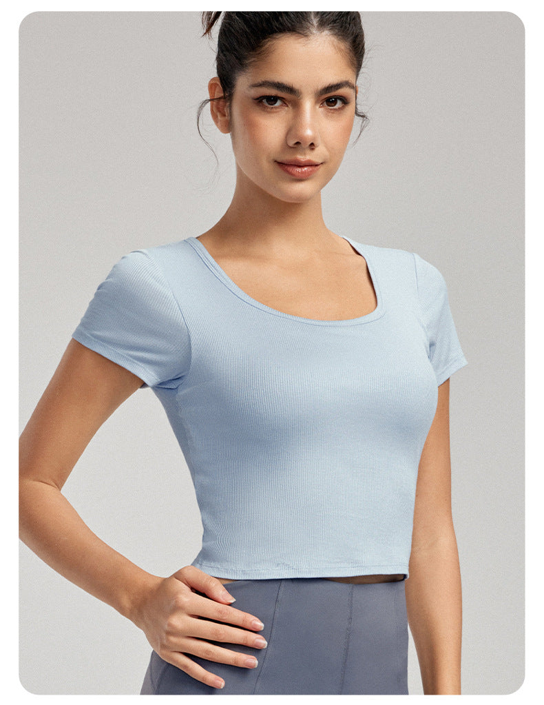 Short sleeve cropped top