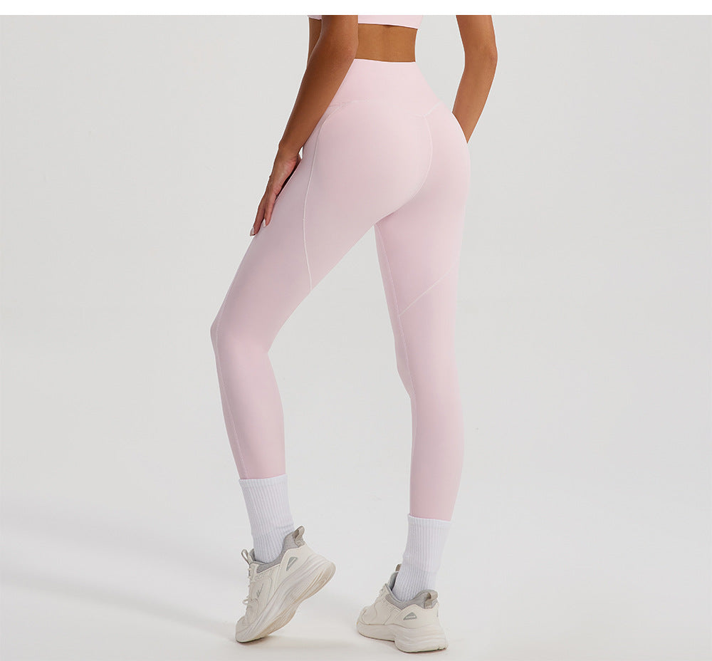 Contrast trim back leggings