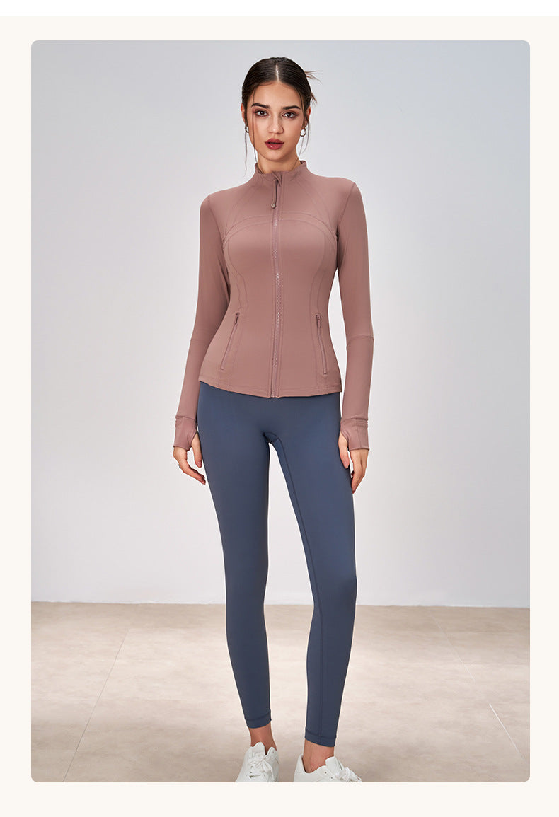 Zipped Stand Collar jacket