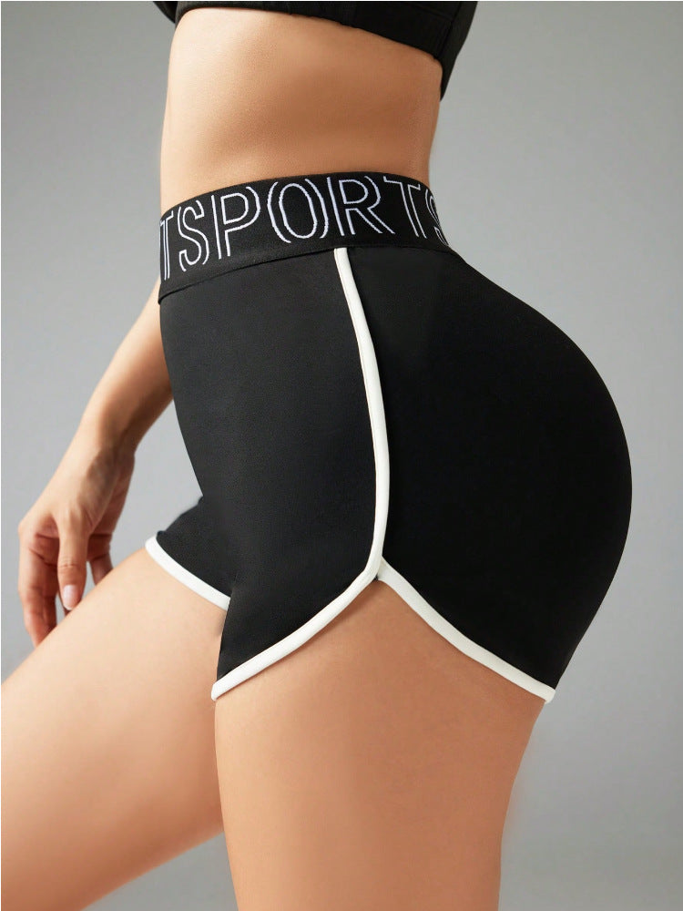 Jacquard waist hot pants
