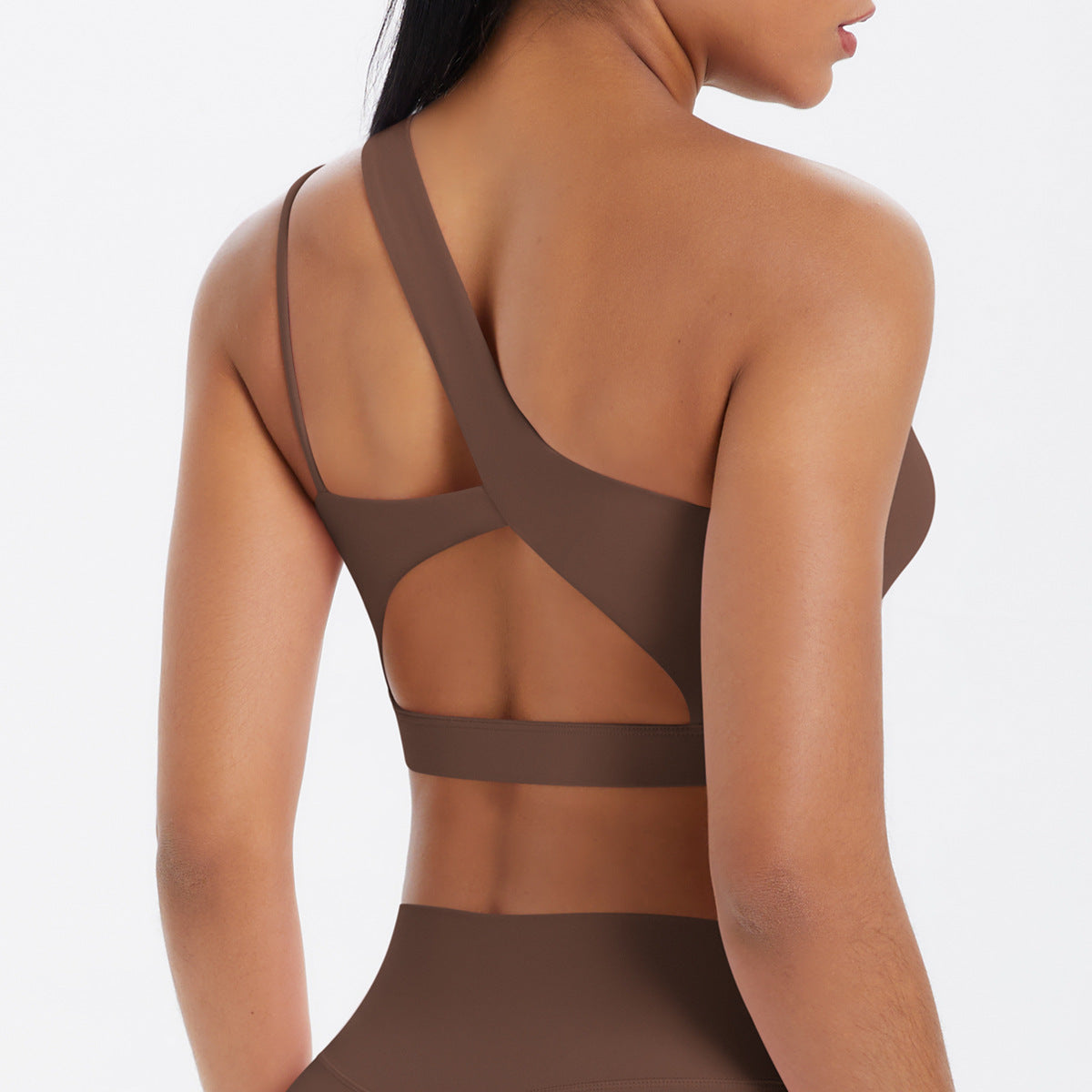 One shoulder sports bra