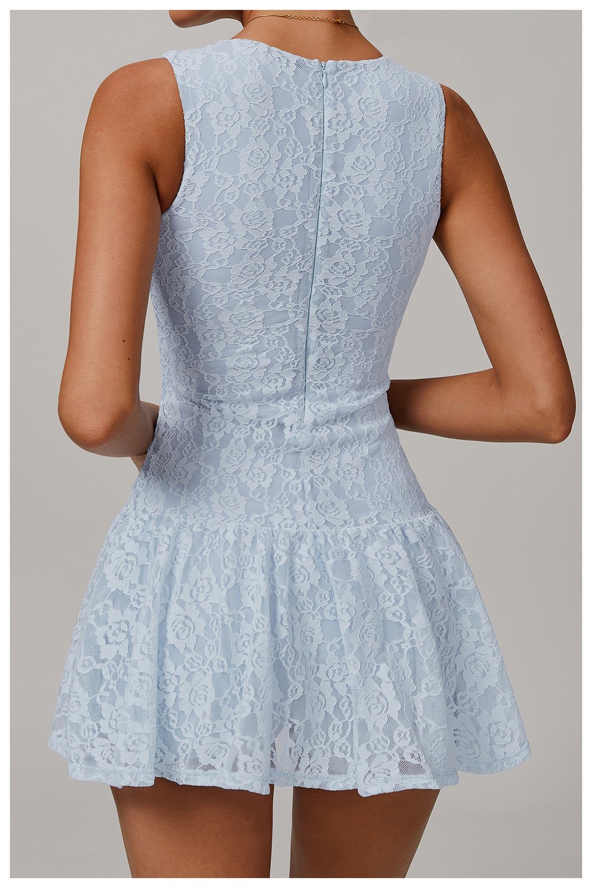 Breathable mesh tennis dress with padding