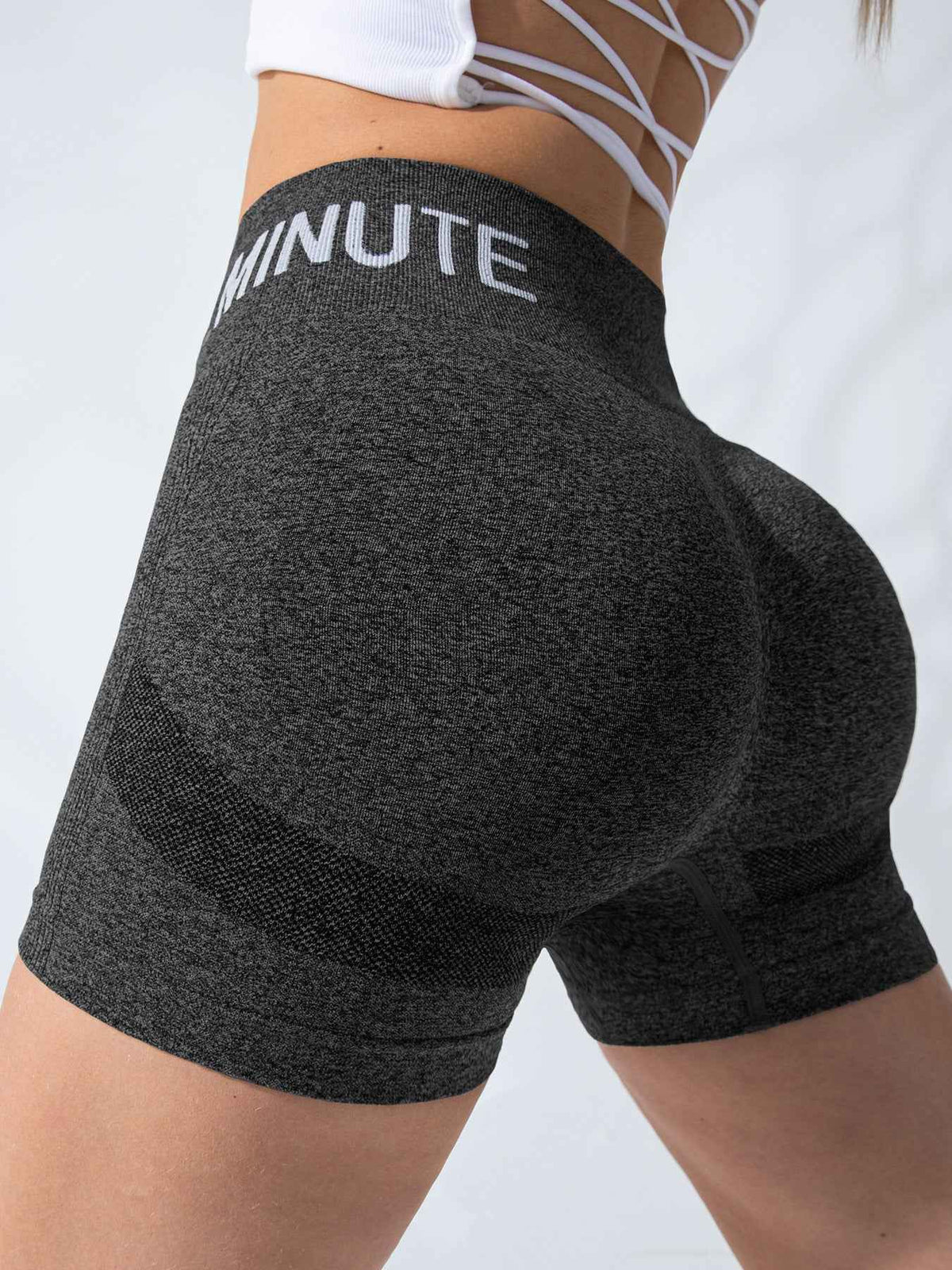 Jacquard waist fitness shorts