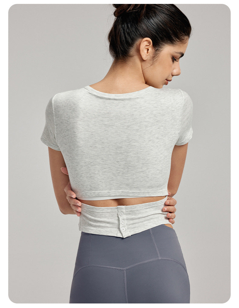 Short sleeve cropped top