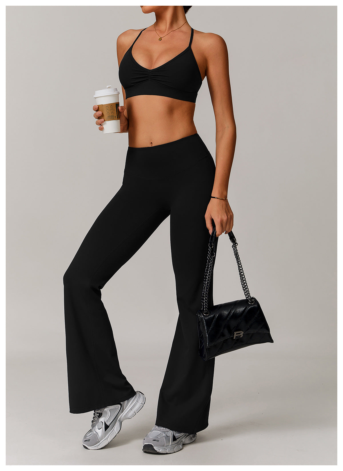Cross back sports bra