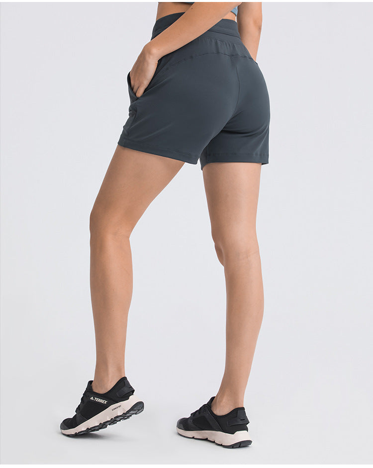 Casual workout shorts with drawstring