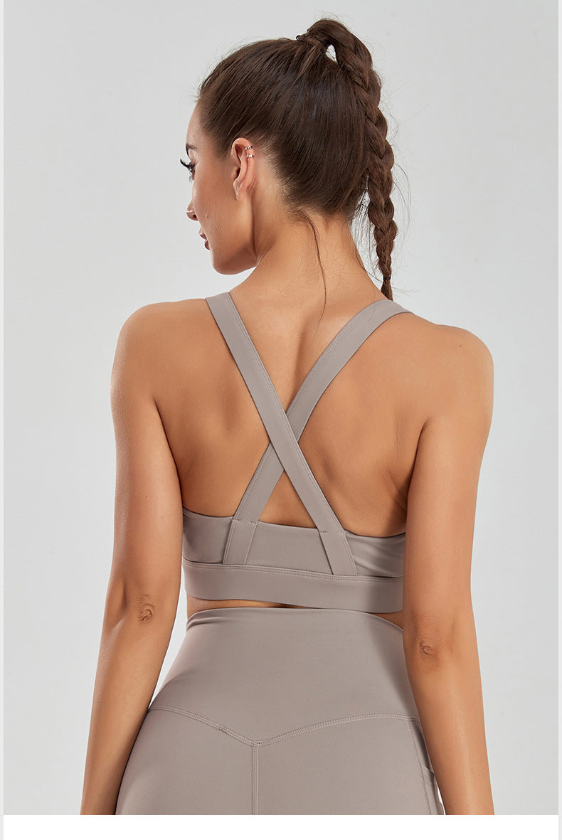 Zip front sports bra