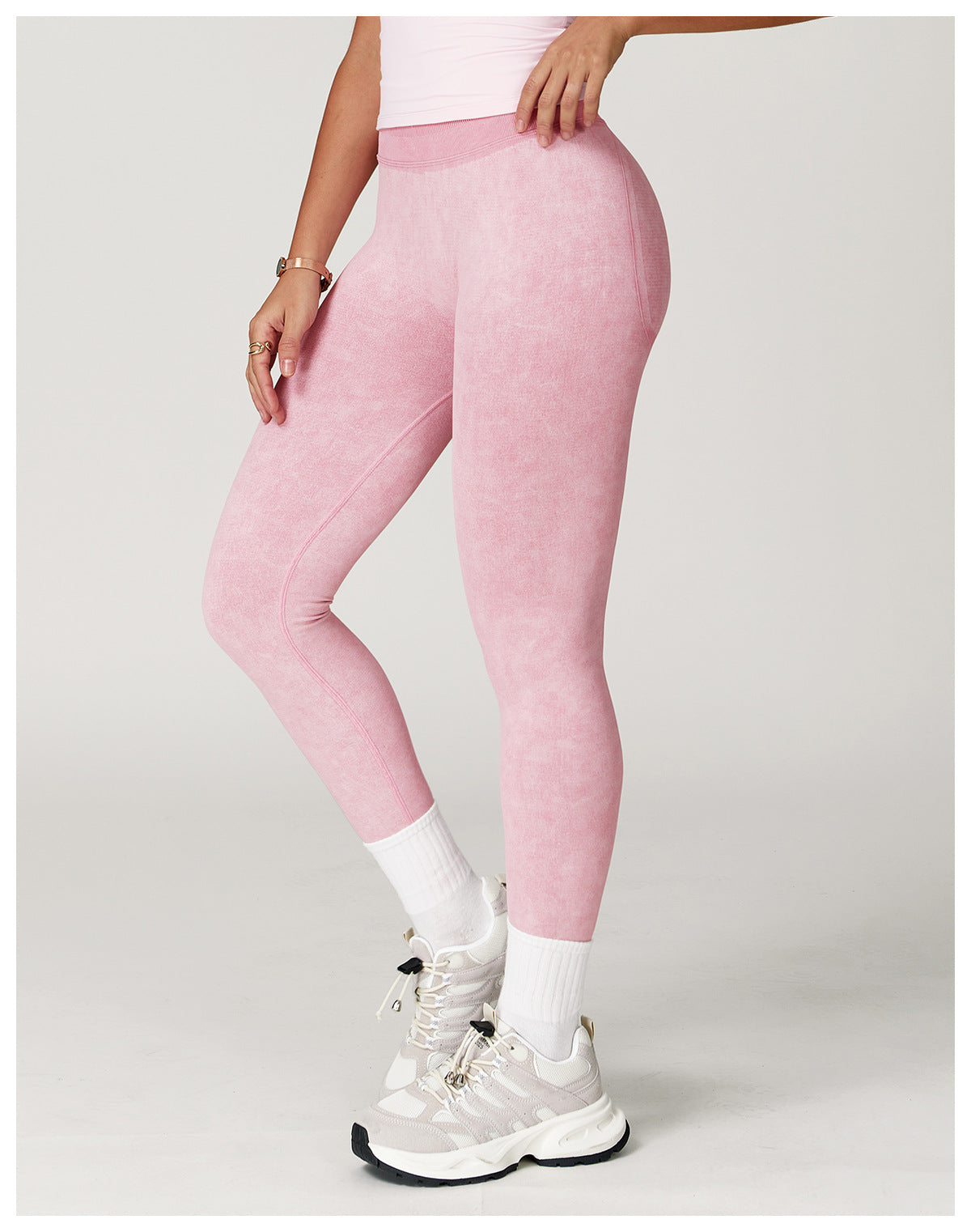 Stone washed leggings