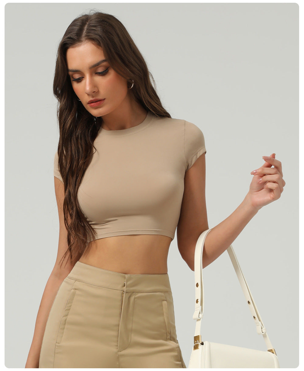 Brushed cropped top