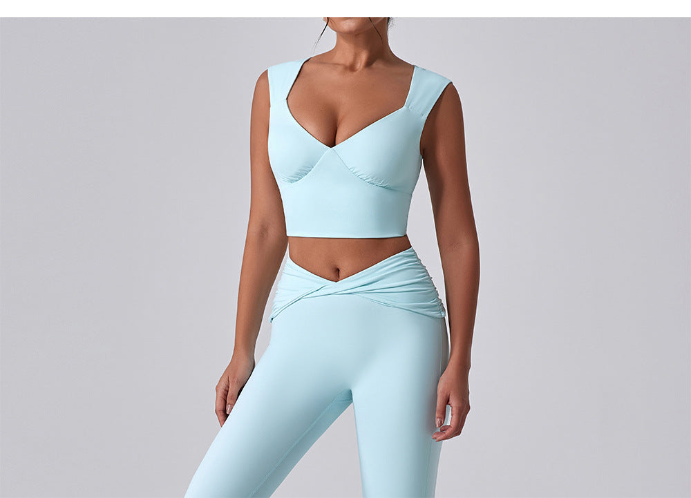 Quick dry sweet heart neck top