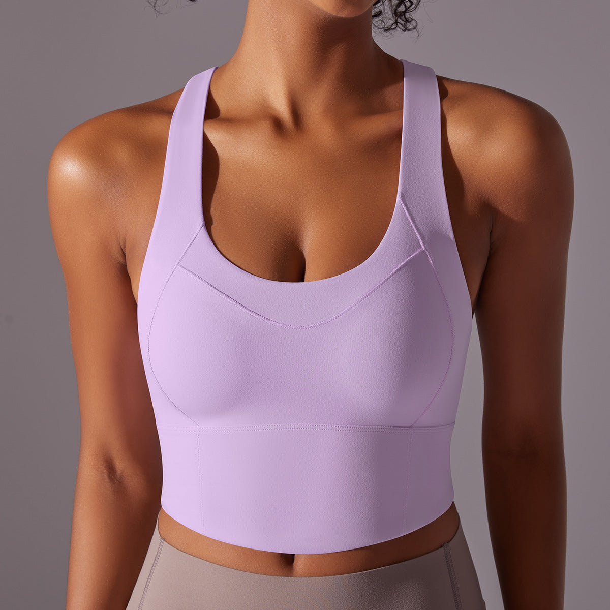 High support cross back bra