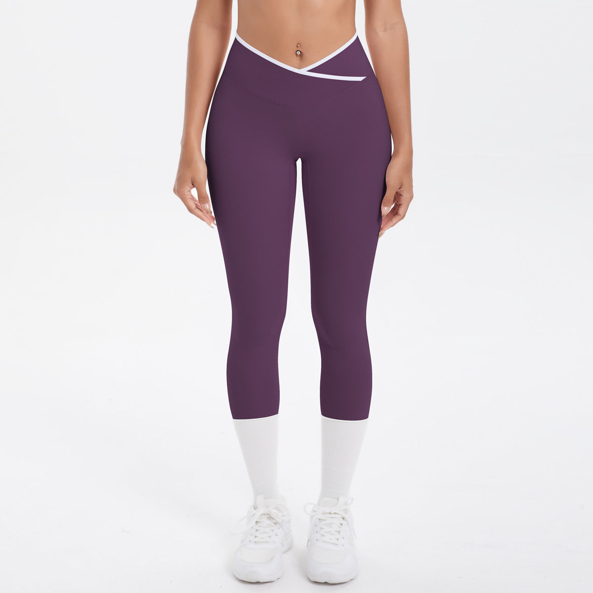 Cross waist leggings