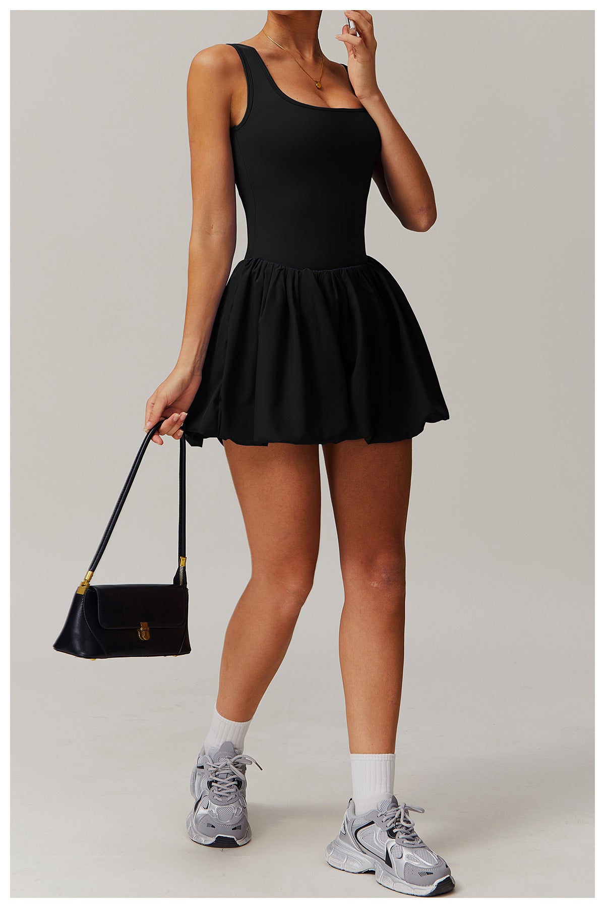 Balloon hem dress