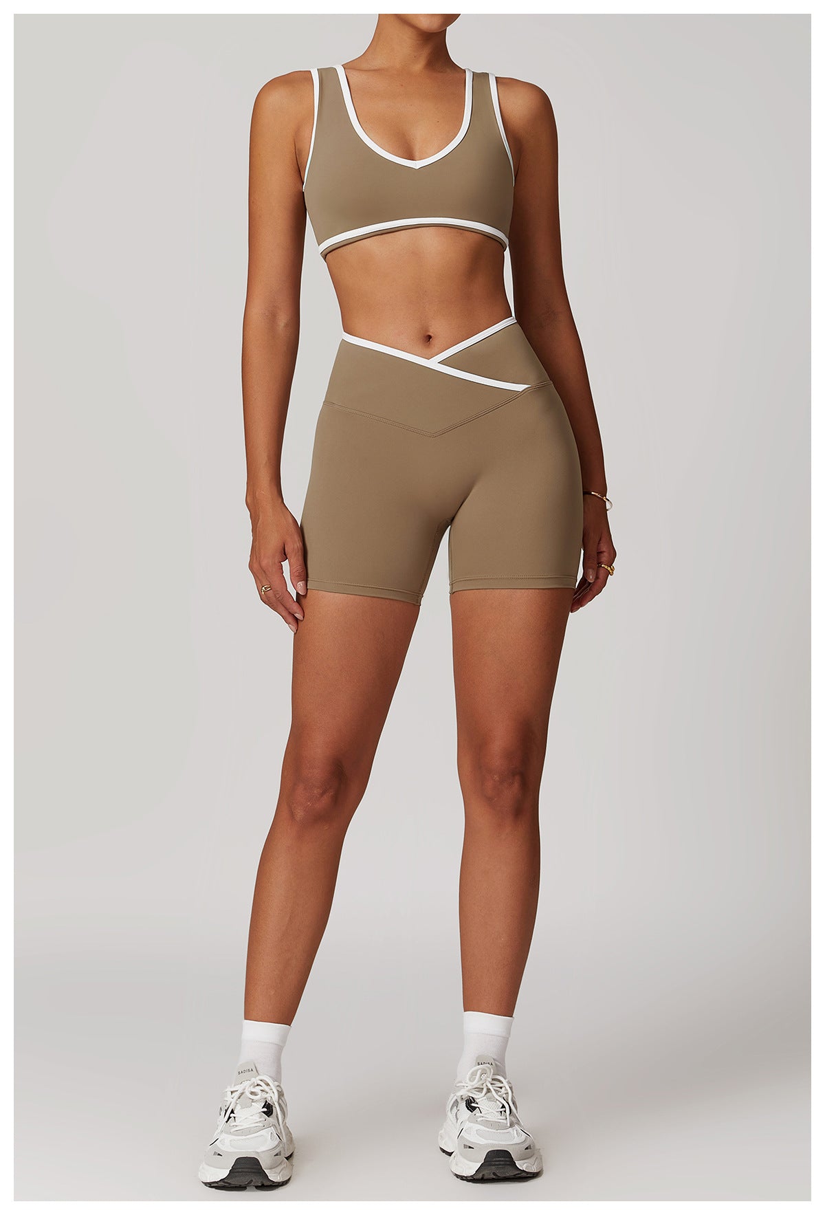 Cross waist fitness hot pants