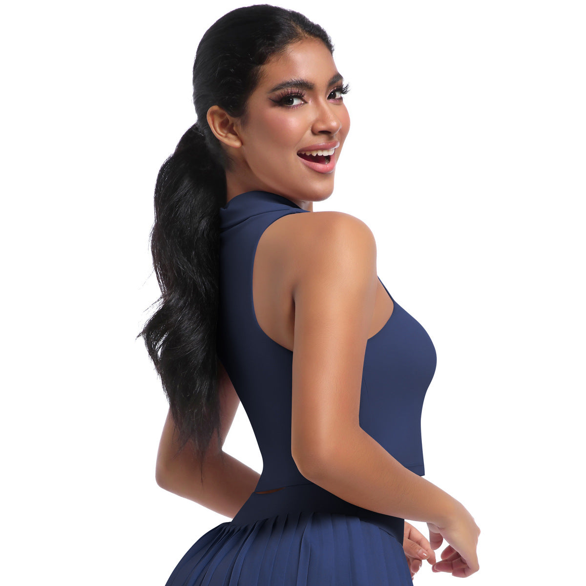 Collared cropped top