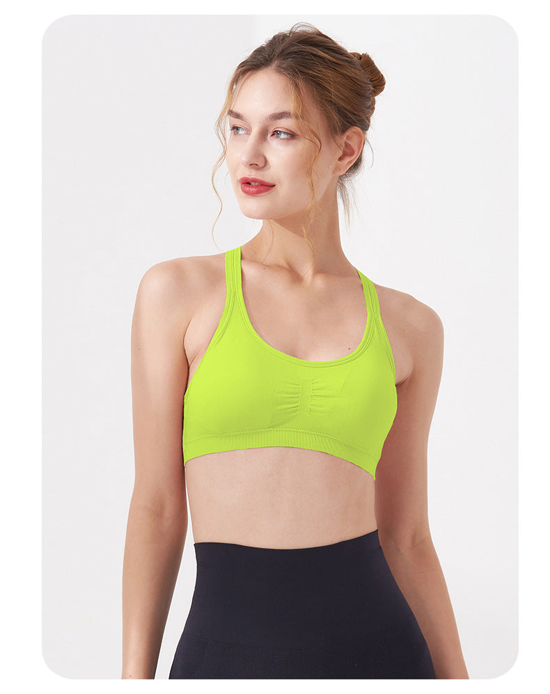 Cross back sports bra