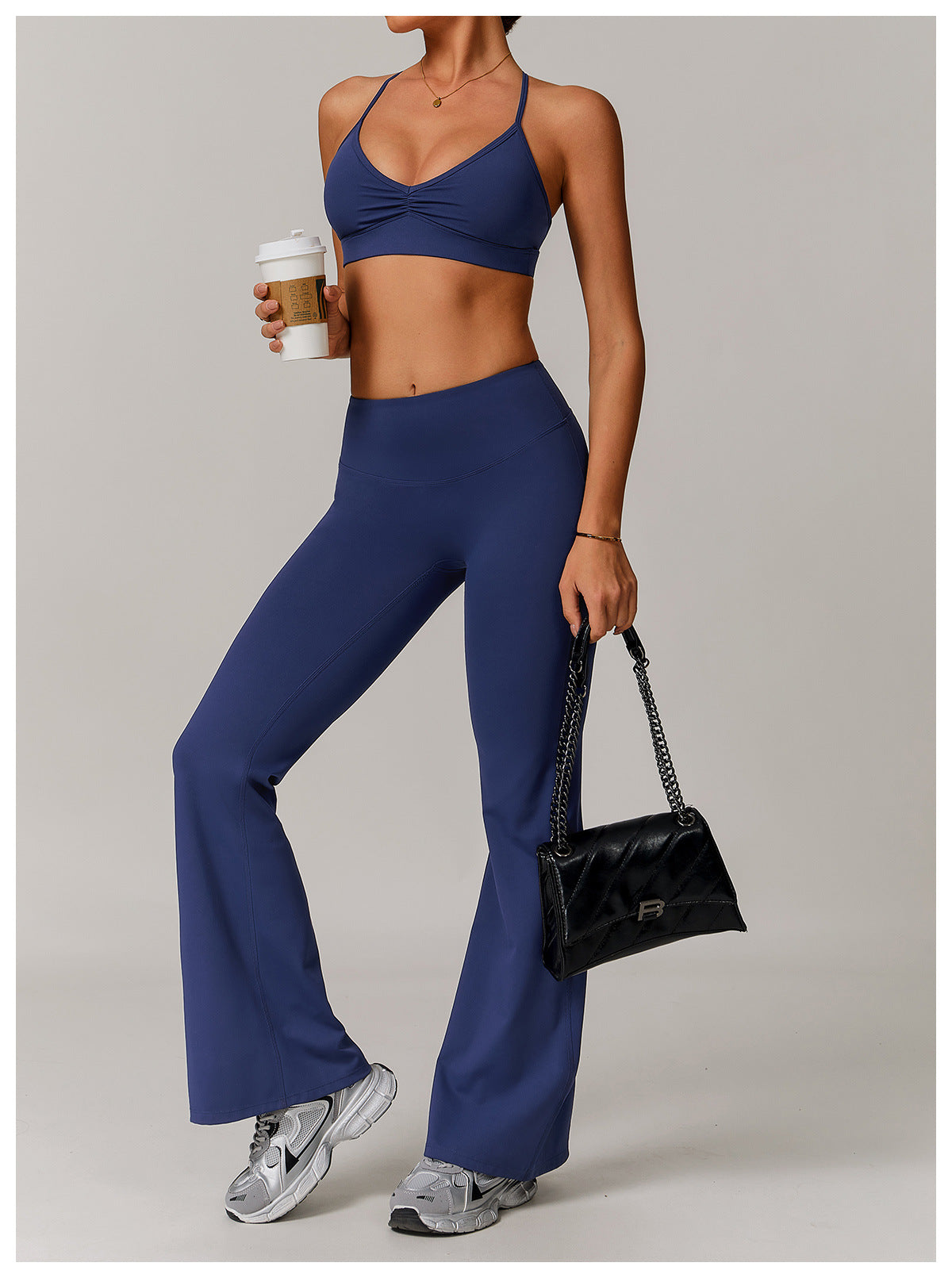 Cross back sports bra