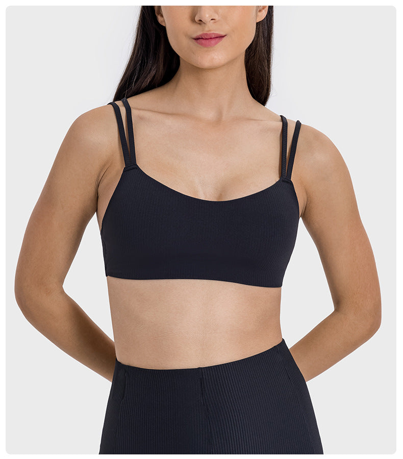 Double strap sports bra