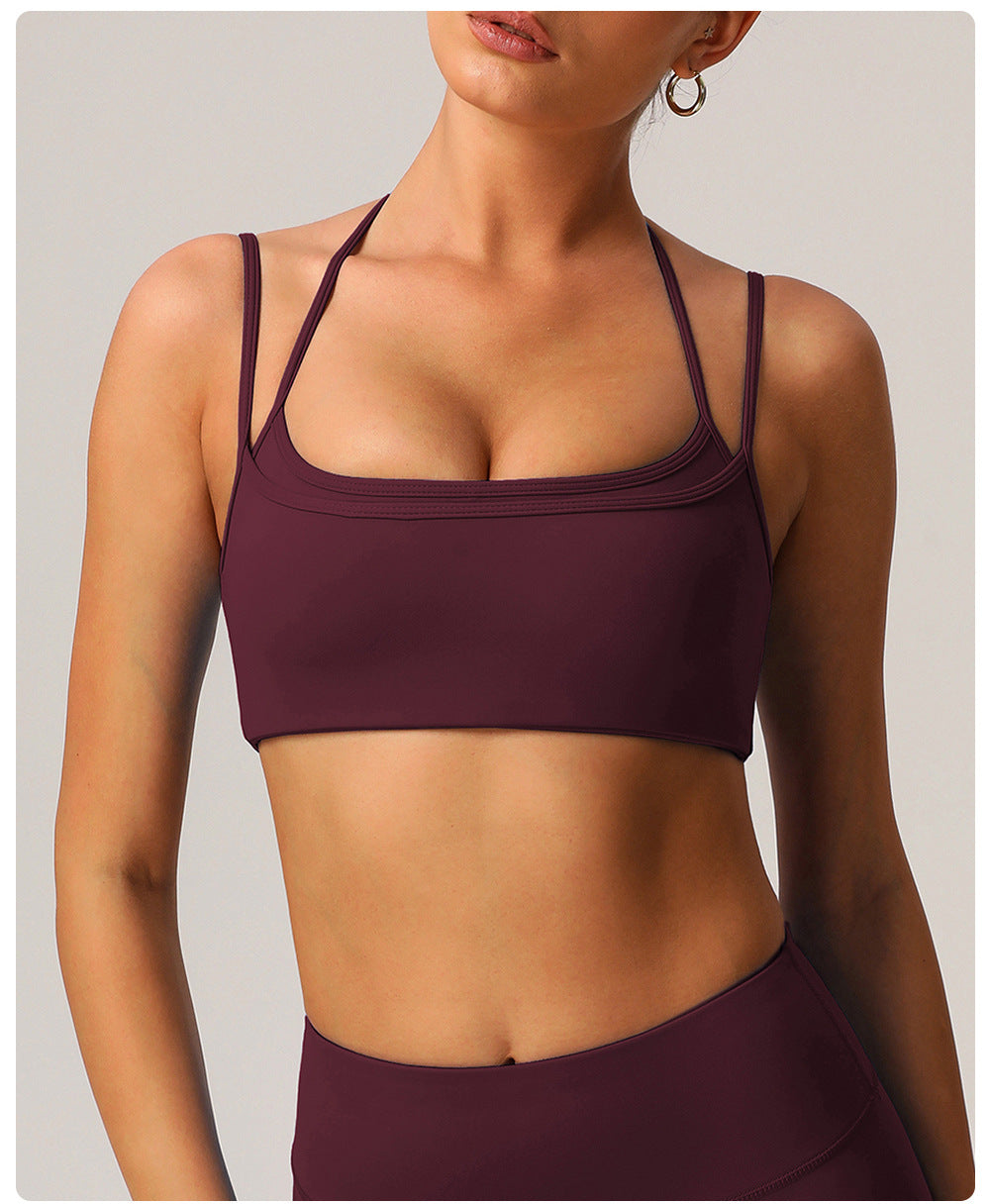 Double strap sports bra