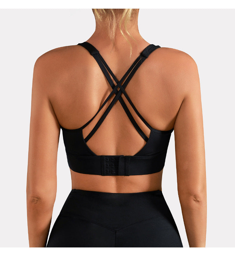Contrast insert sports bra