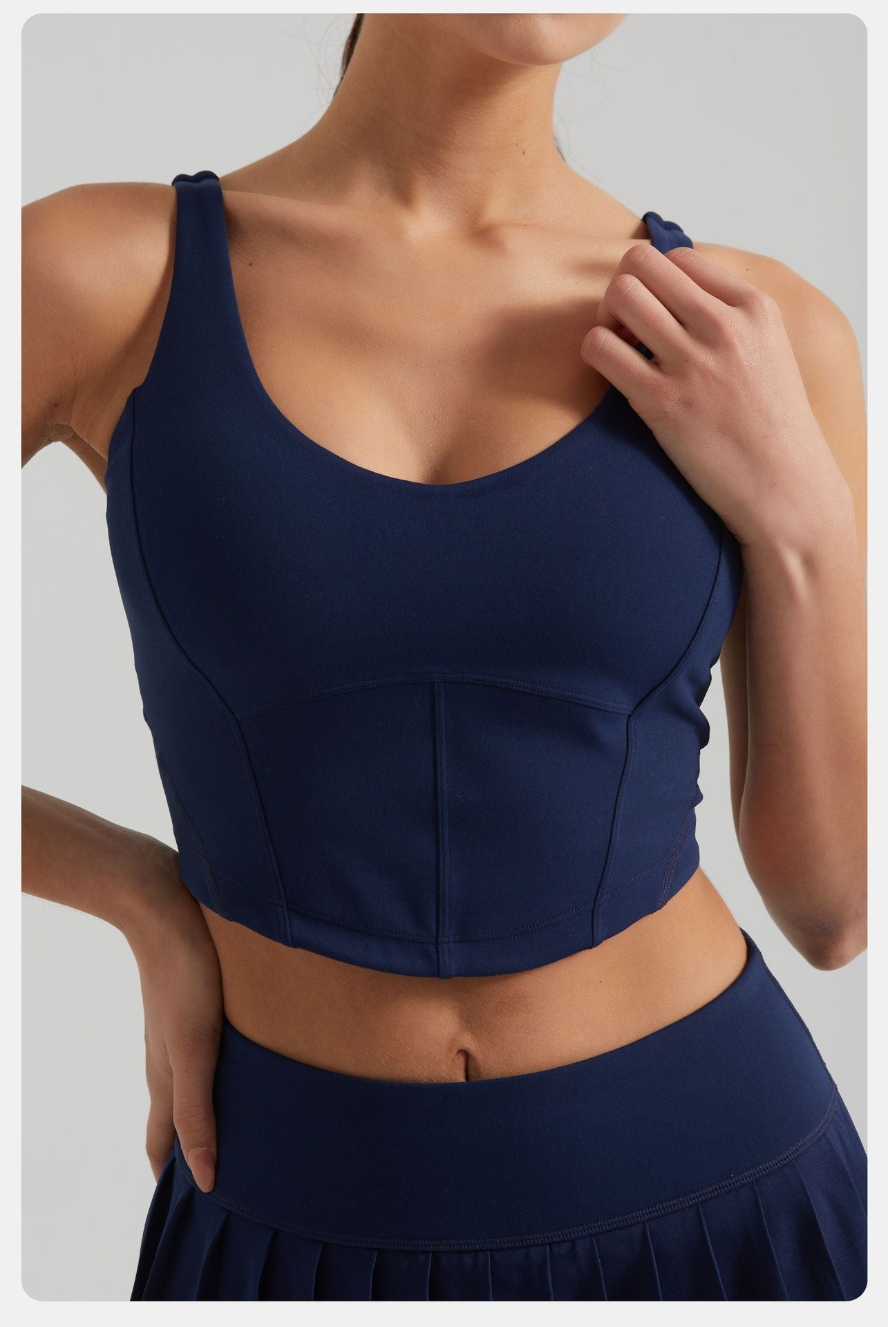 Corset look fitness top