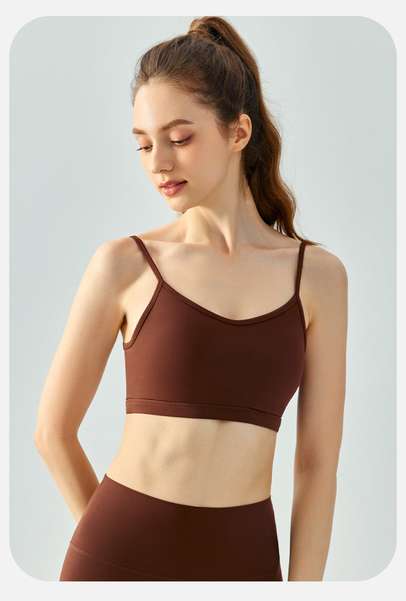 Backless sports bra