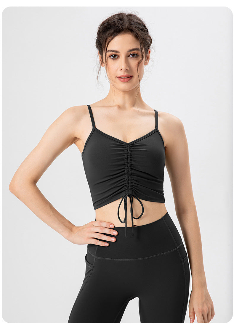 Gathered front sports vest