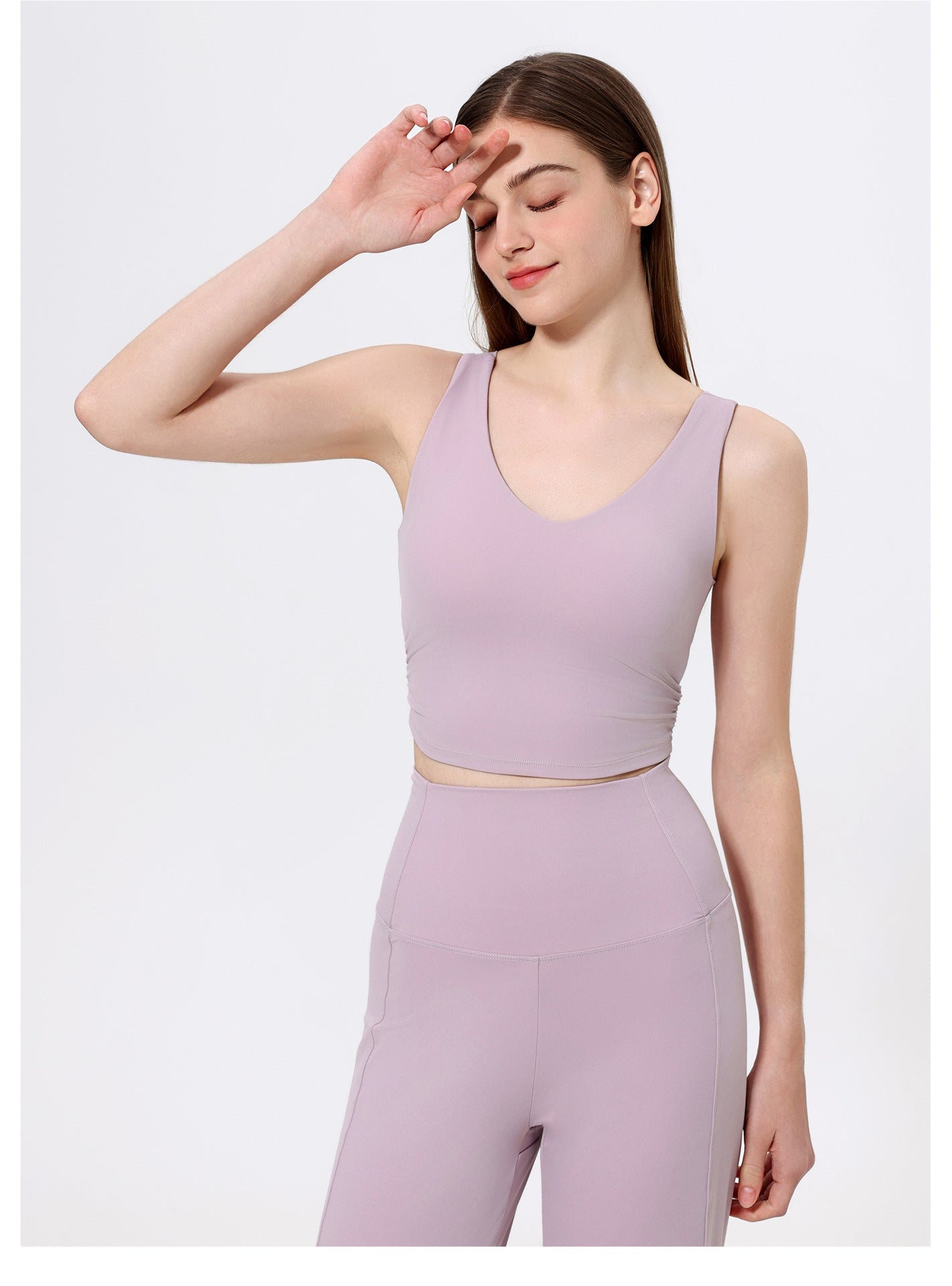 High support cropped vest