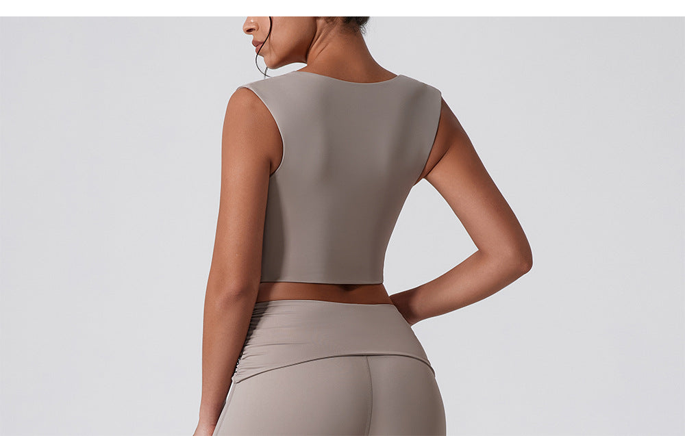 Quick dry sweet heart neck top