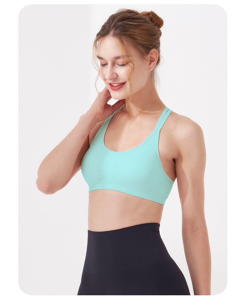 Cross back sports bra