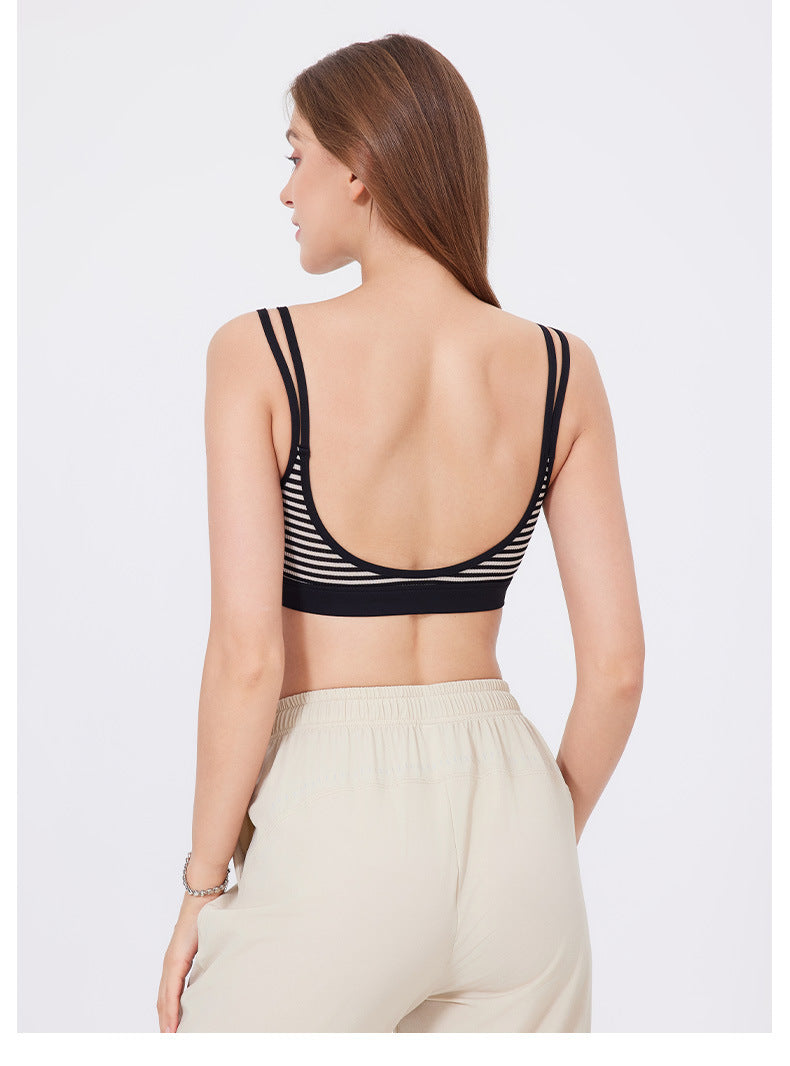 Stipe sports bra