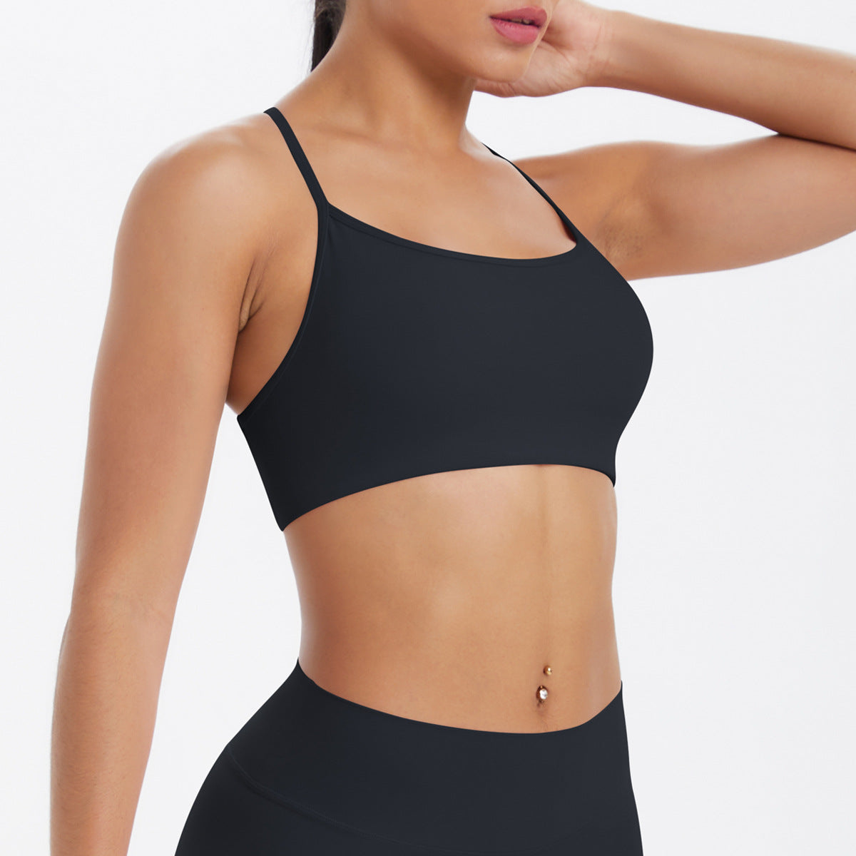 Cross over back sports bra