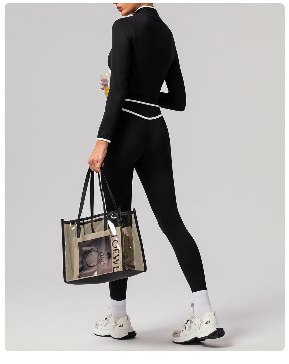 Contrast trim leggings