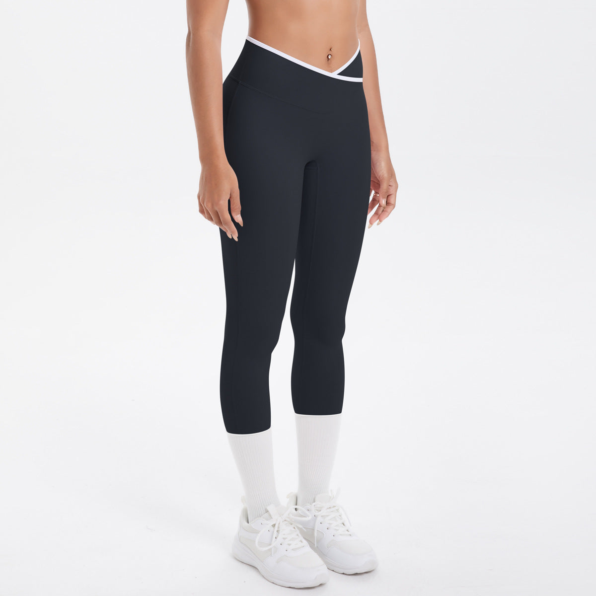 Cross waist leggings