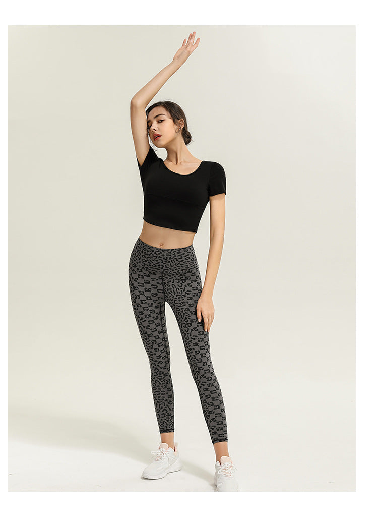 Crossed back high support top